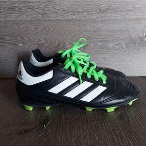 Adidas Goletto Vi Fg J Black/White/Green Soccer Shoes ( BB0570 ) Size US 6